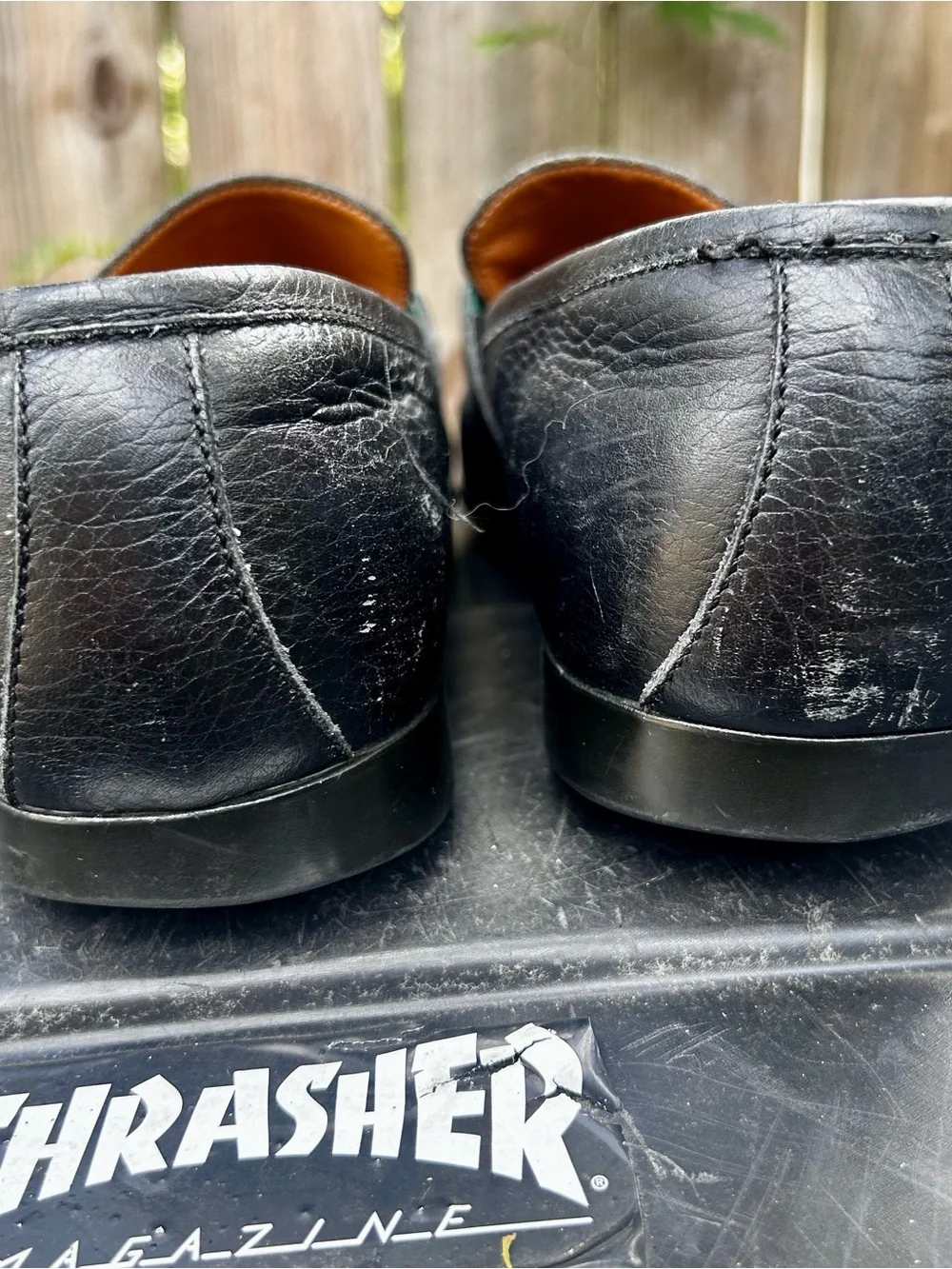 Gucci Black leather horsebit loafer